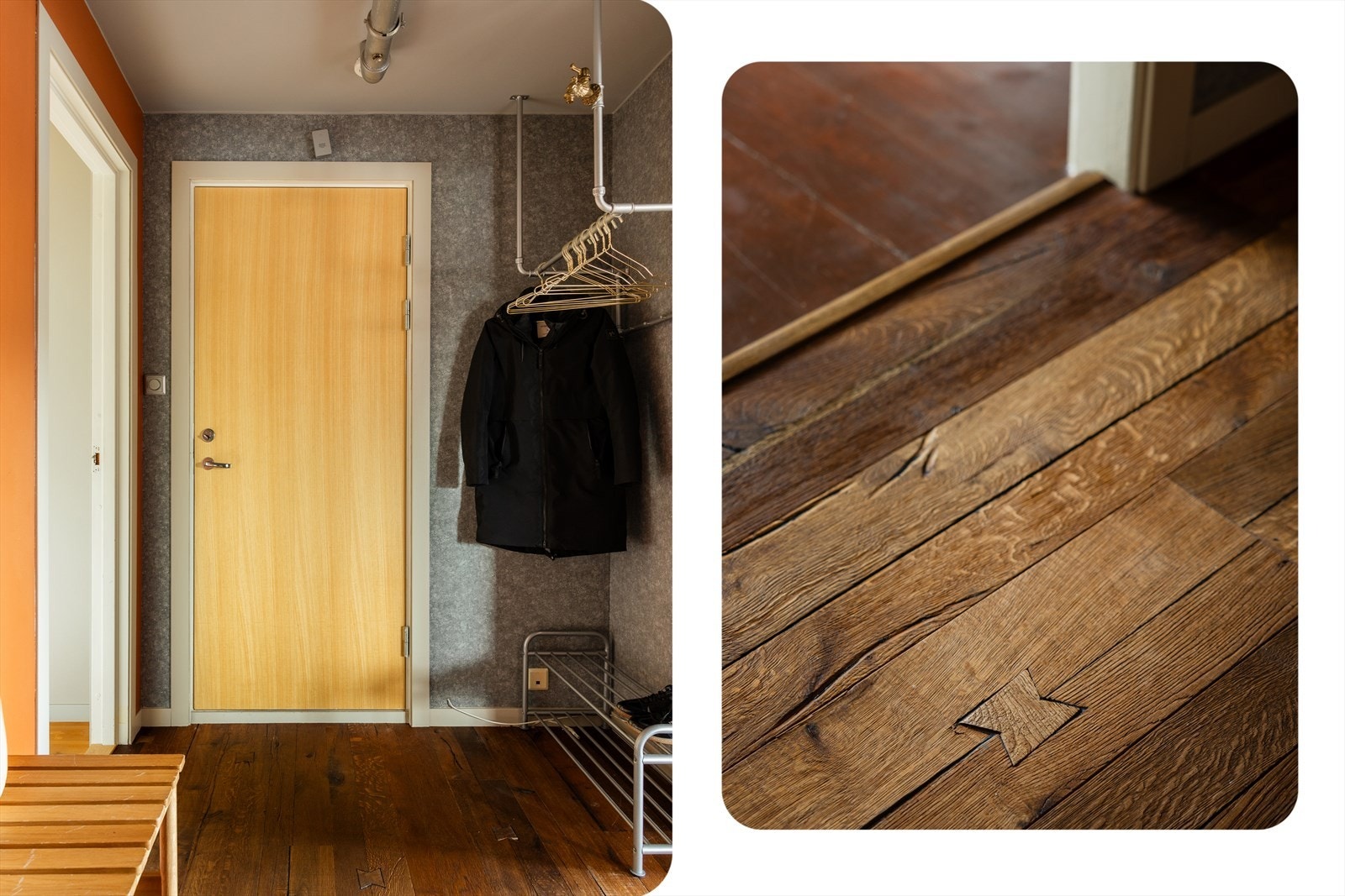 Man ønskes velkommen inn i en romslig entré med god plass til yttertøy og sko Galleribilde