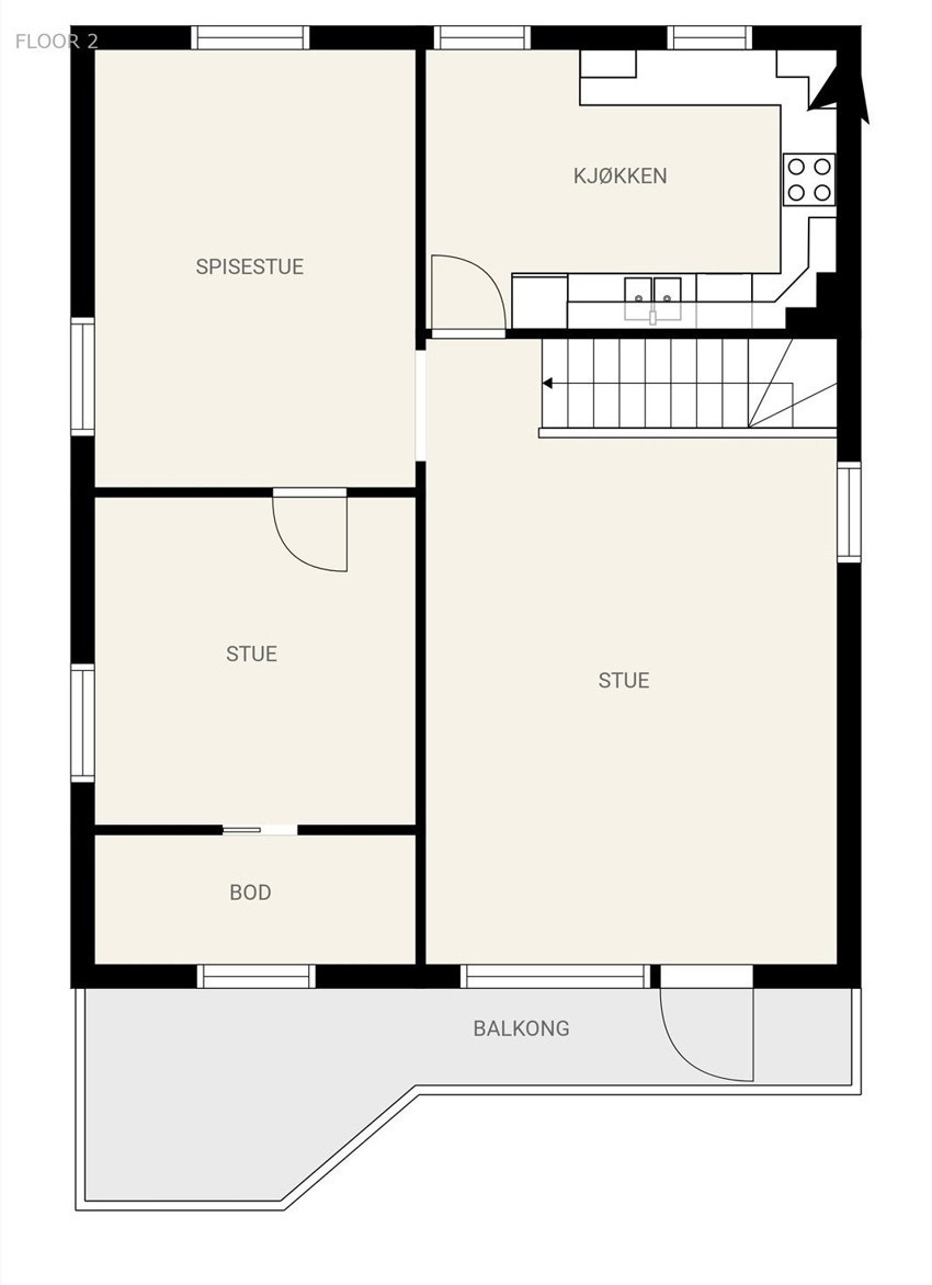 Plantegning andre etasje Galleribilde