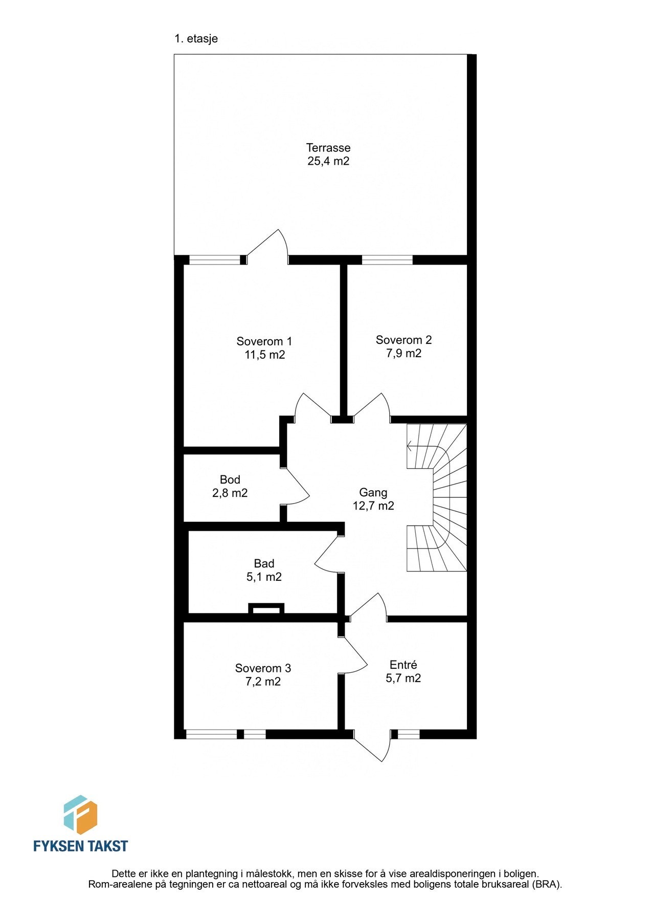 Planskisse 1.etg. Galleribilde