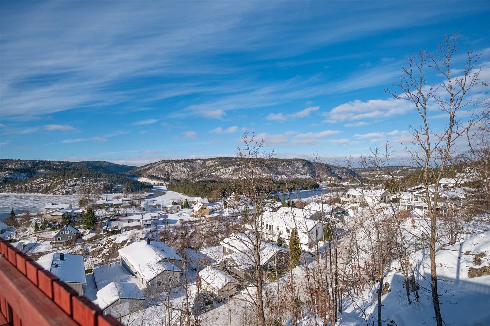 Fantastisk utsikt fra takterrassen Galleribilde