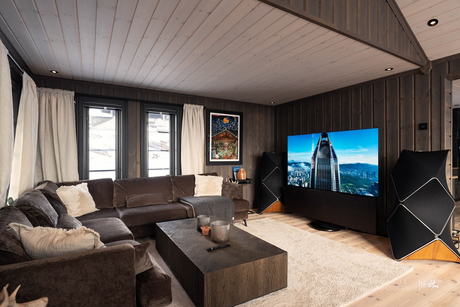 Nauturlig plass til sofagruppe hvor man kan lande etter aktive dager. Galleribilde