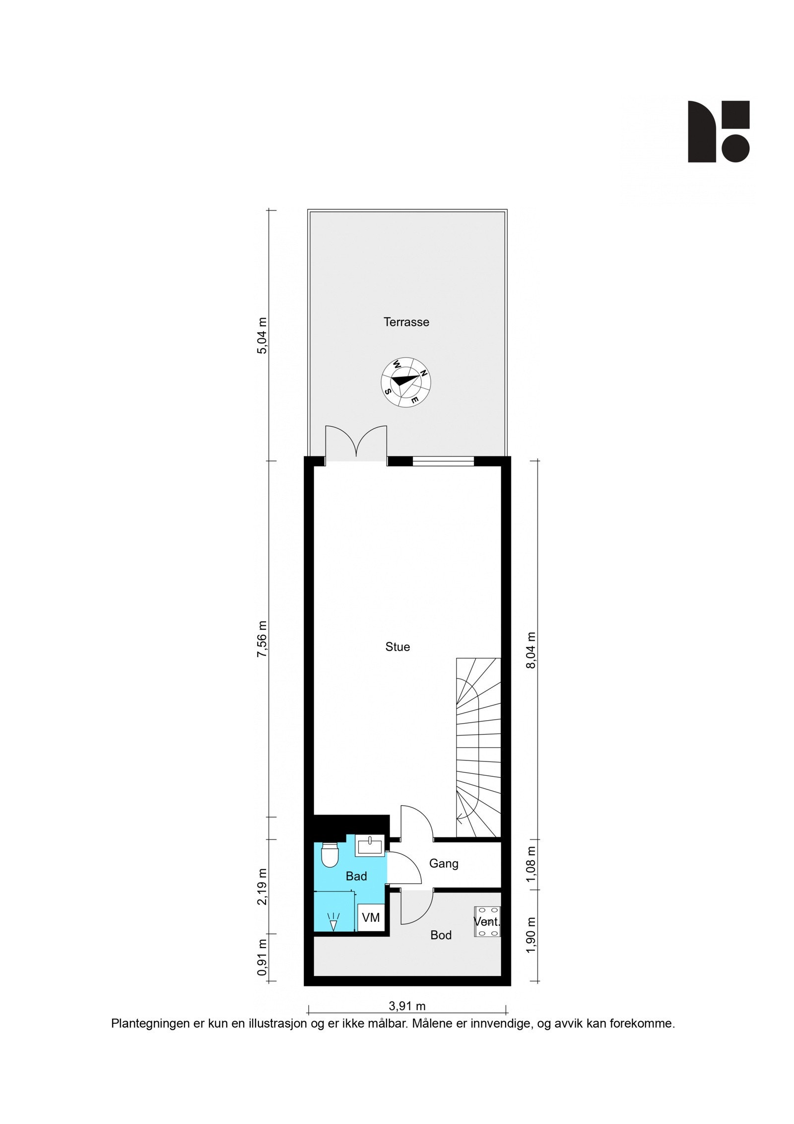 Plantegning - Underetasje Galleribilde