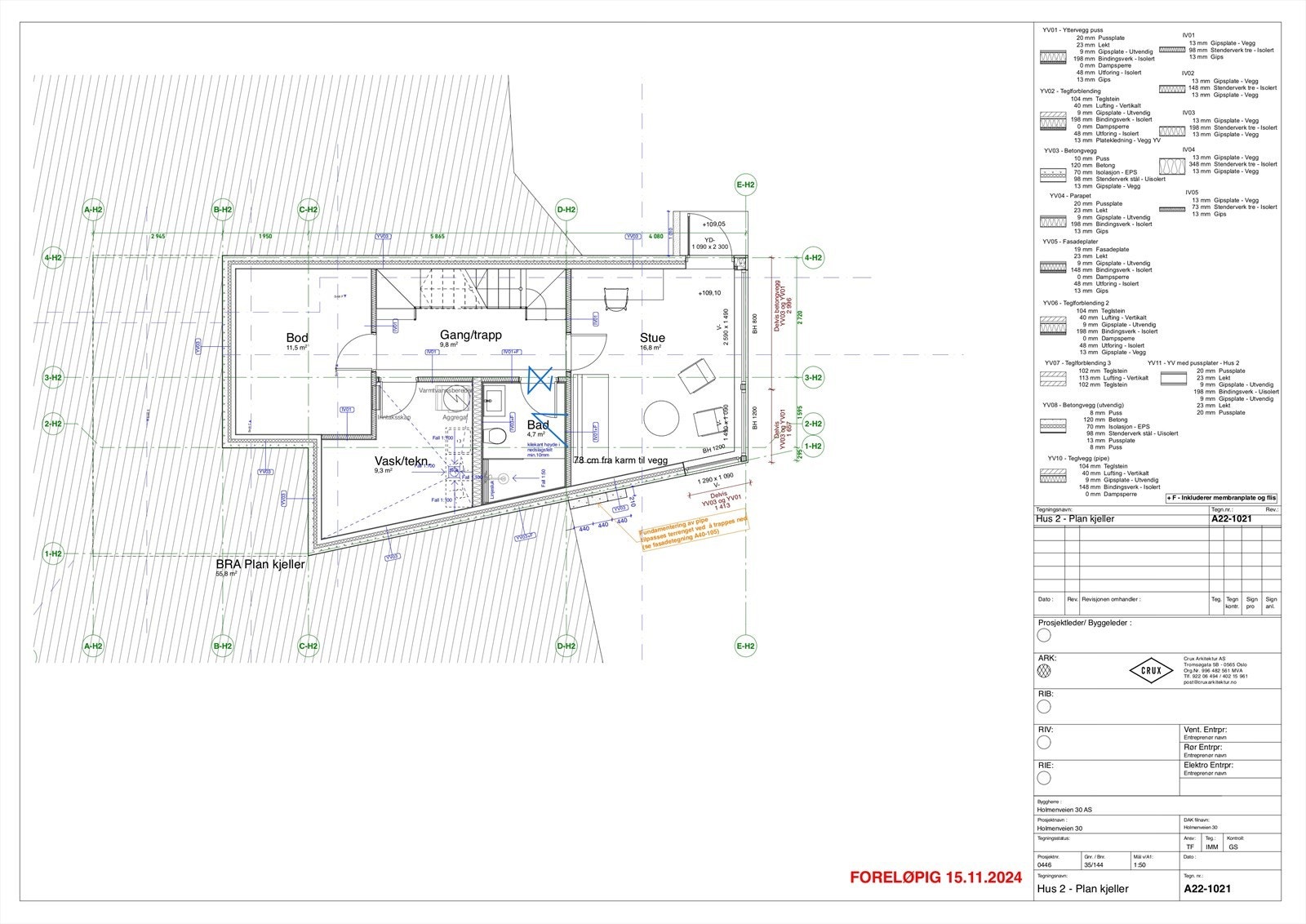 Hus 2 - Plan kjeller Galleribilde