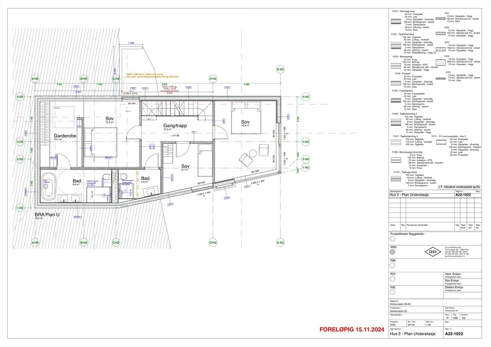 Hus 2 - Plan Underetasje Galleribilde