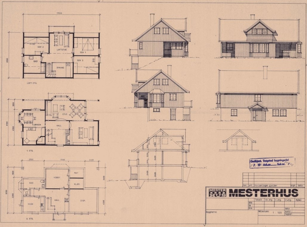 Originale tegninger fra kommunen Galleribilde