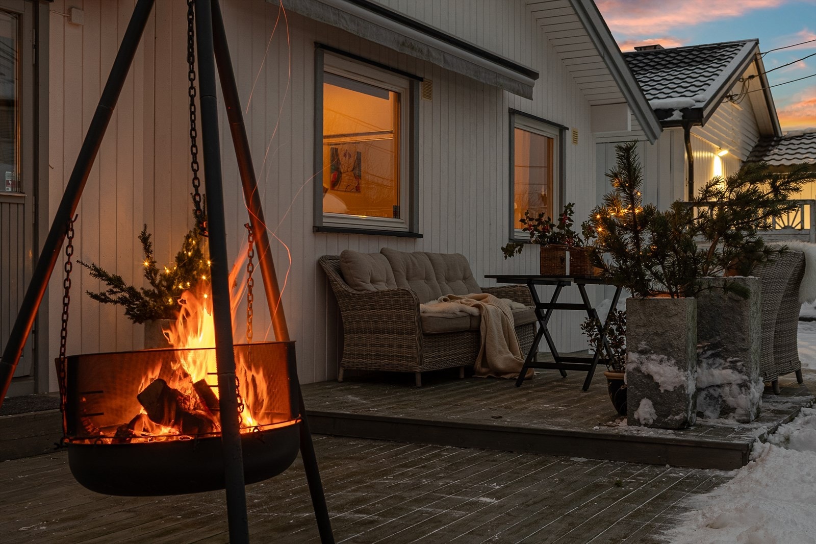 Uteplassene er pent opparbeidet og enkle å vedlikeholde. Galleribilde