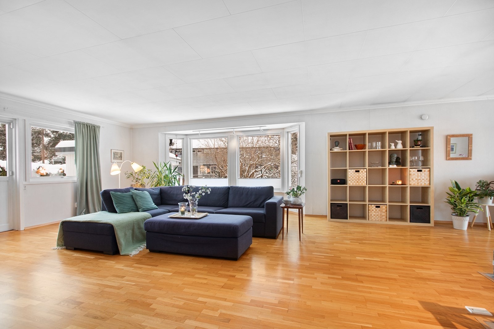 Den fleksible planløsningen gir rom for ulike møbleringsløsninger tilpasset familiens behov. Galleribilde