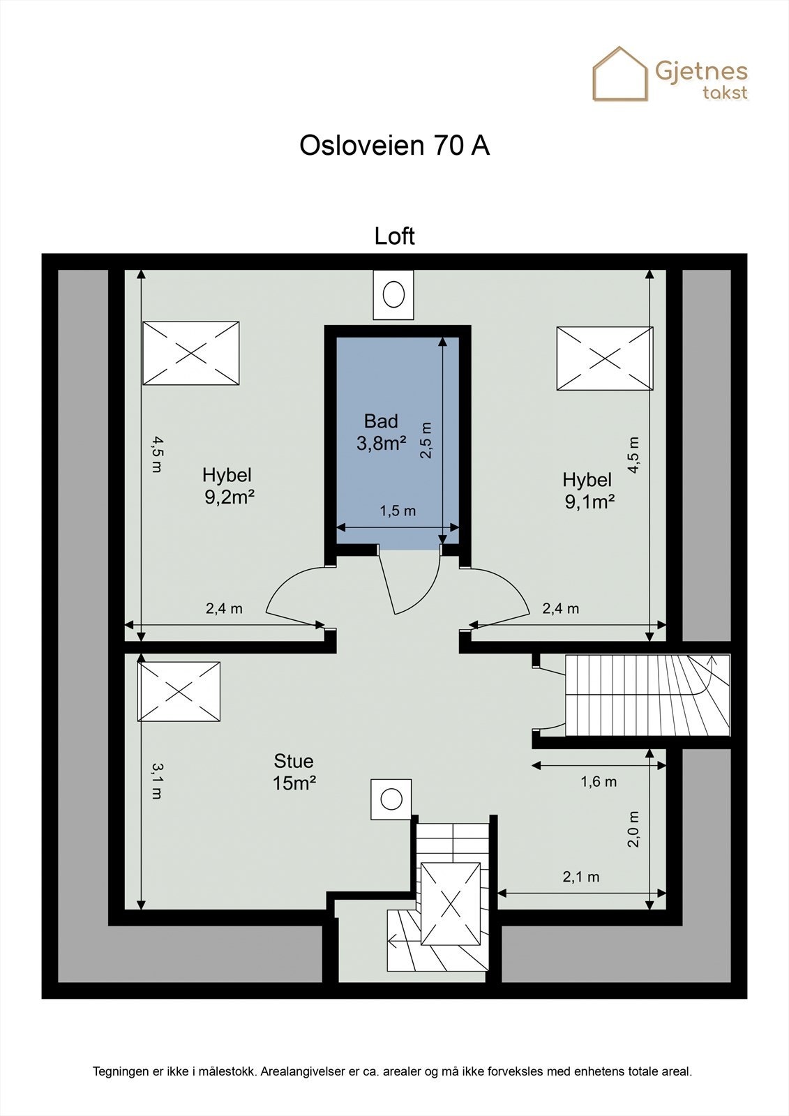 Planskisse loft Galleribilde