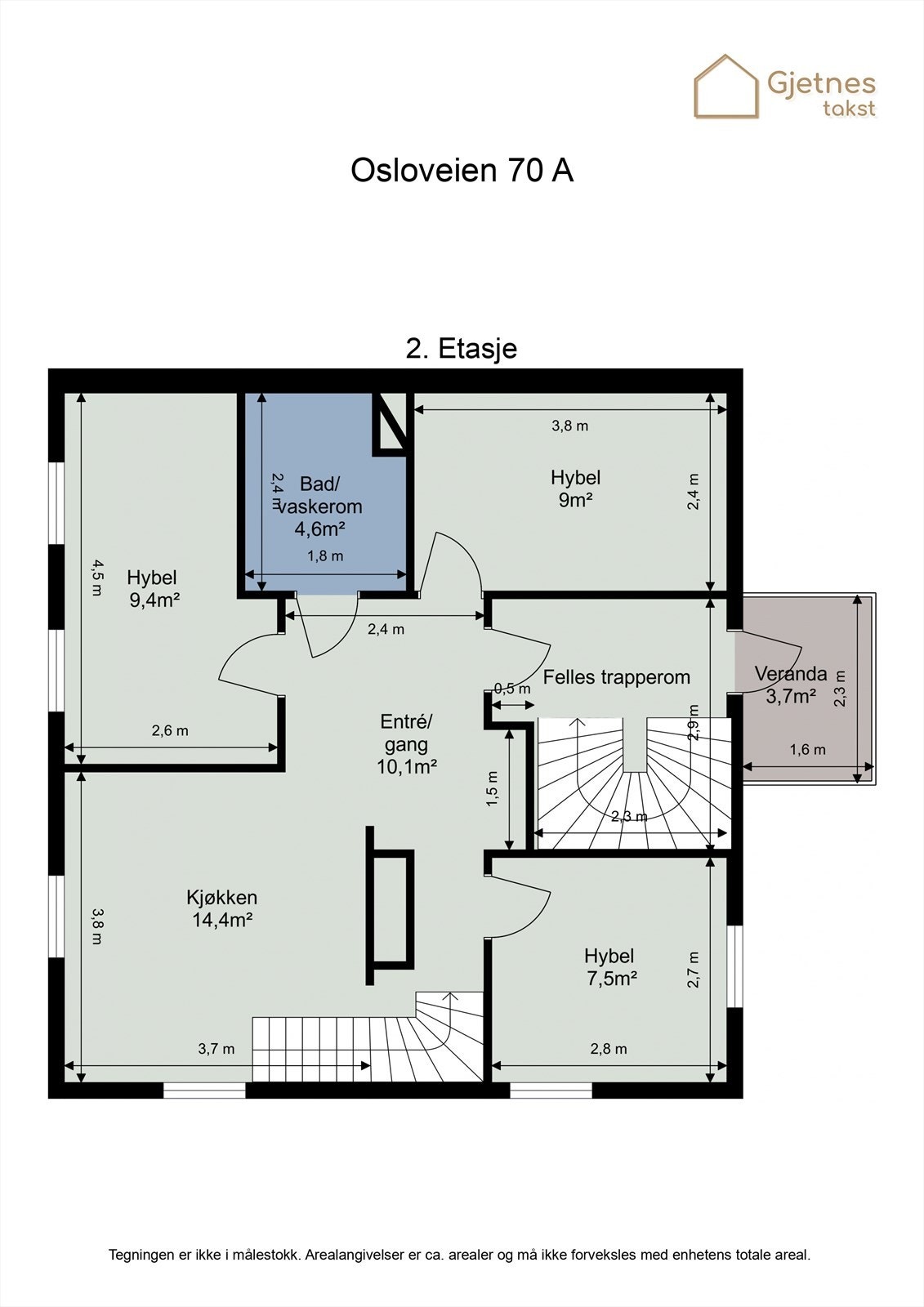 Planskisse 2. etasje Galleribilde