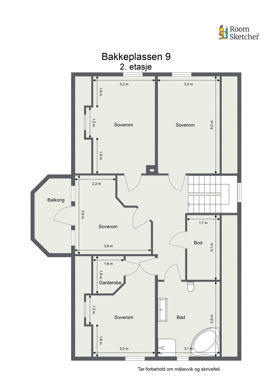 Planskisse 2. etasje Galleribilde