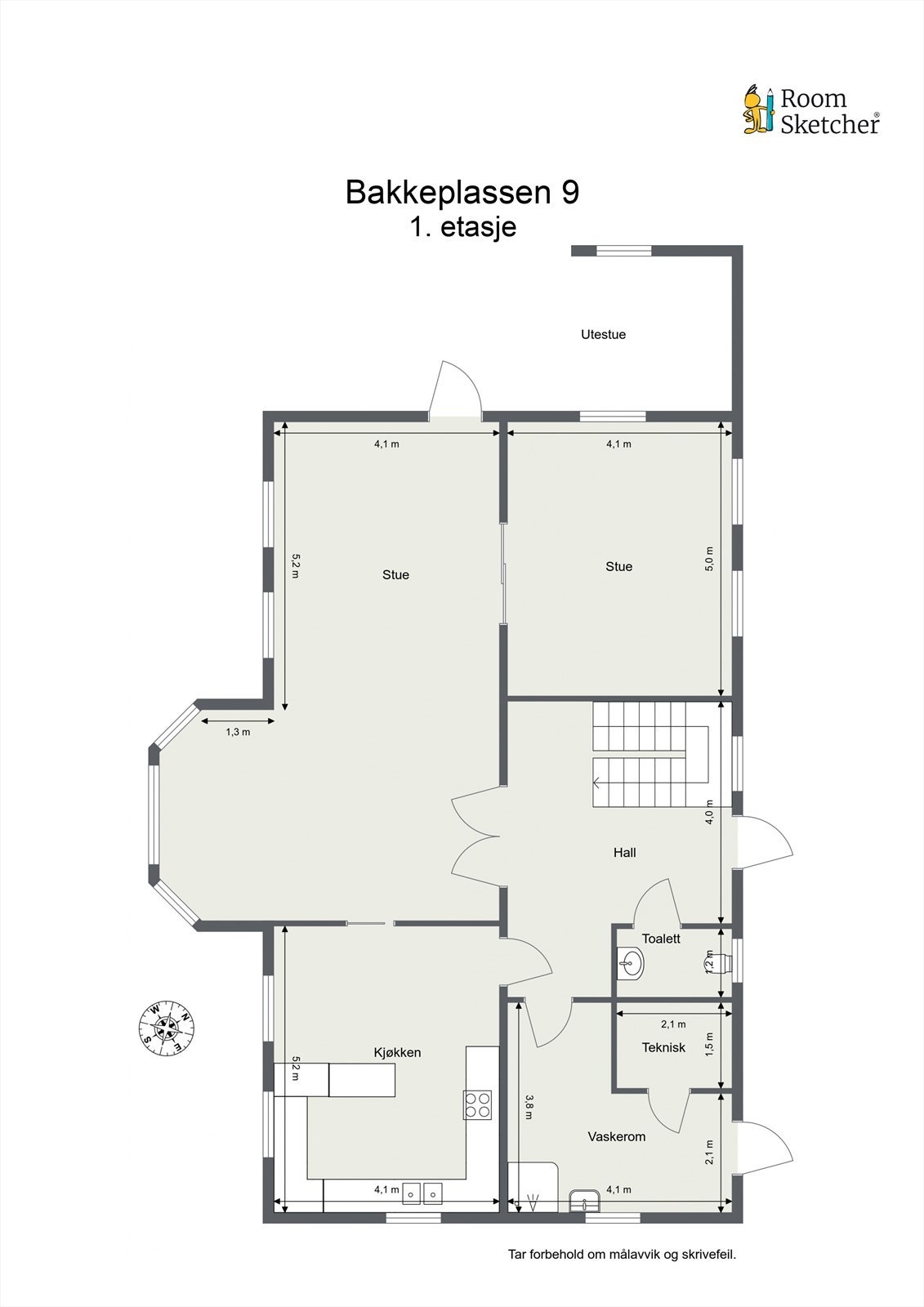 Planskisse 1. etasje Galleribilde