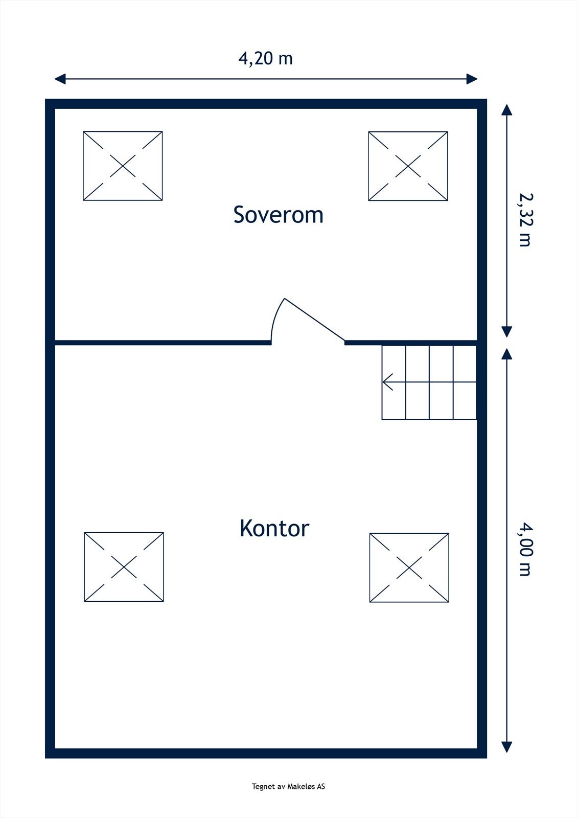 Plantegning loft Galleribilde
