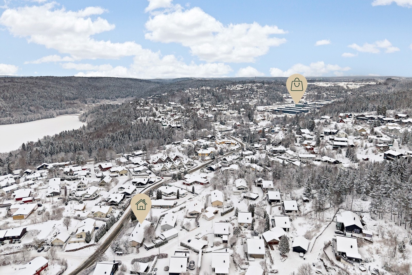 Her får du en romslig halvpart av vertikaldelt bolig, i et rolig og barnevennlig boligfelt på Togrenda/Vinterbro Galleribilde