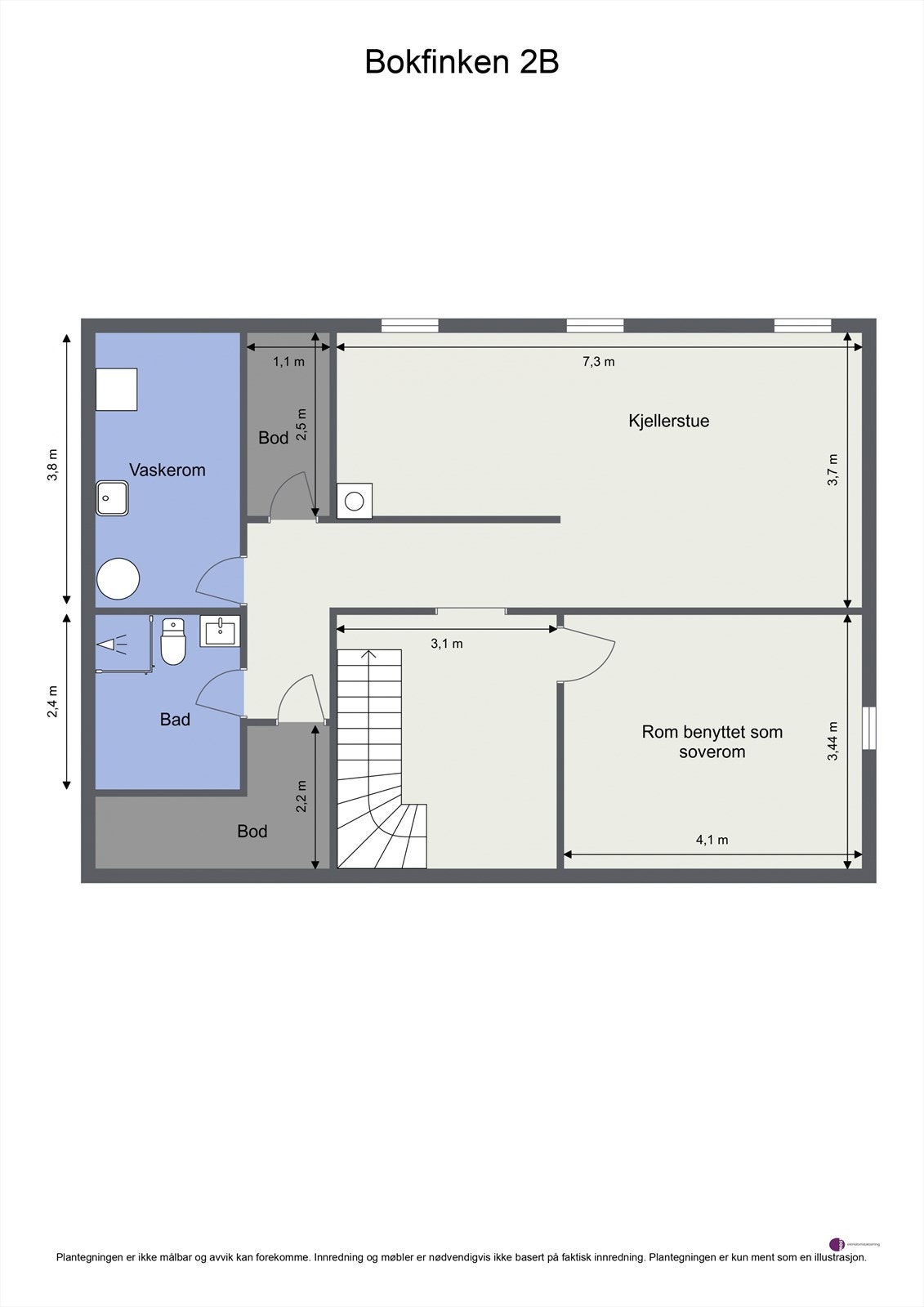 Plantegning - Kjelleretasje Galleribilde