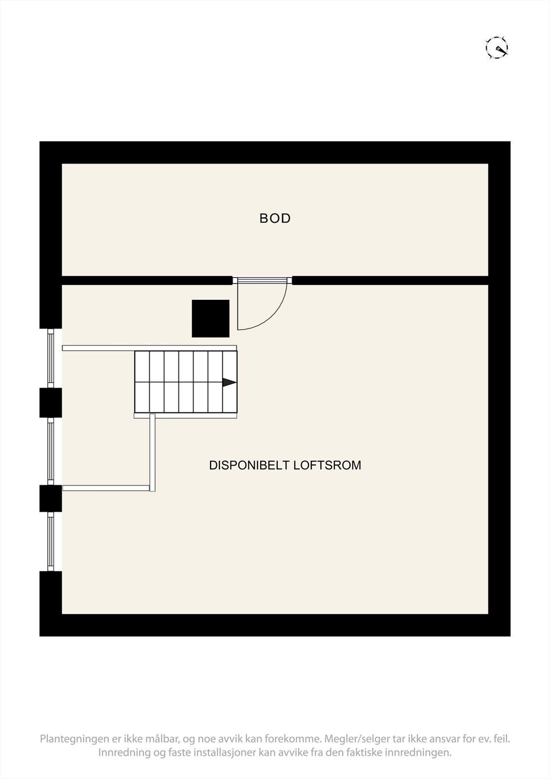 Helgerødsletta 41 loftsplan Galleribilde