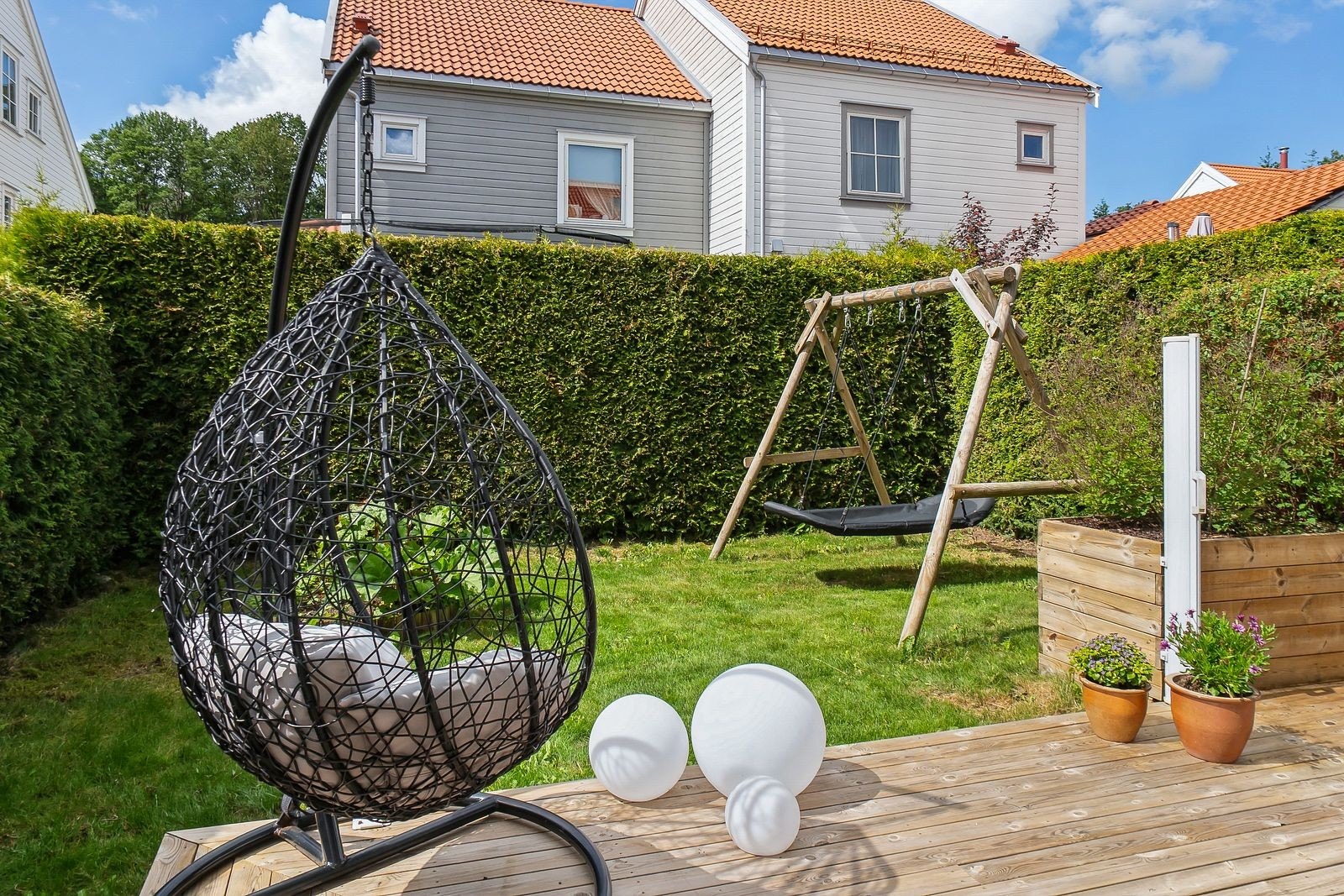 Hagen er skjermet og blir et perfekt samlingspunkt. Galleribilde