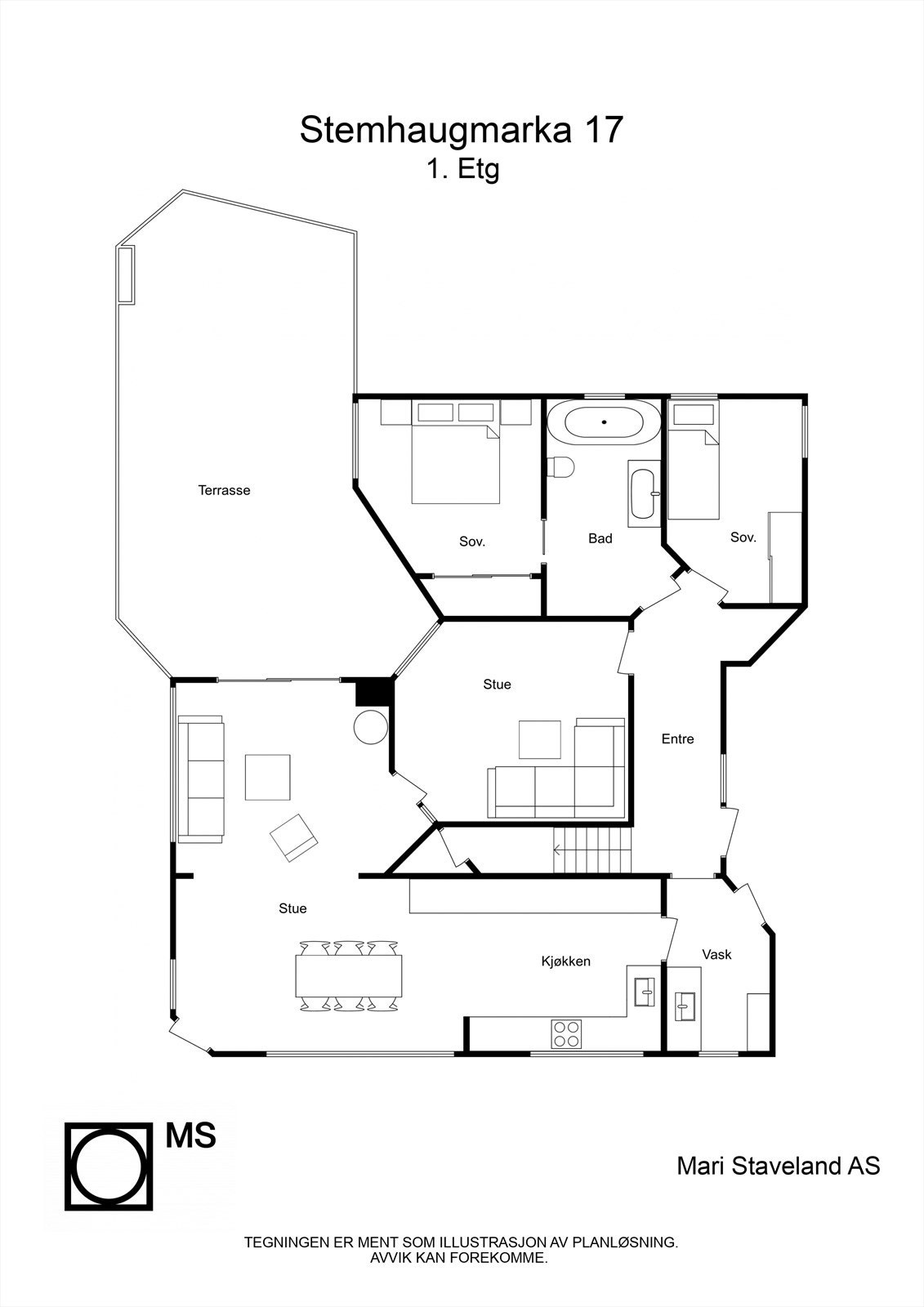 Plantegning | 1.etasje. Galleribilde