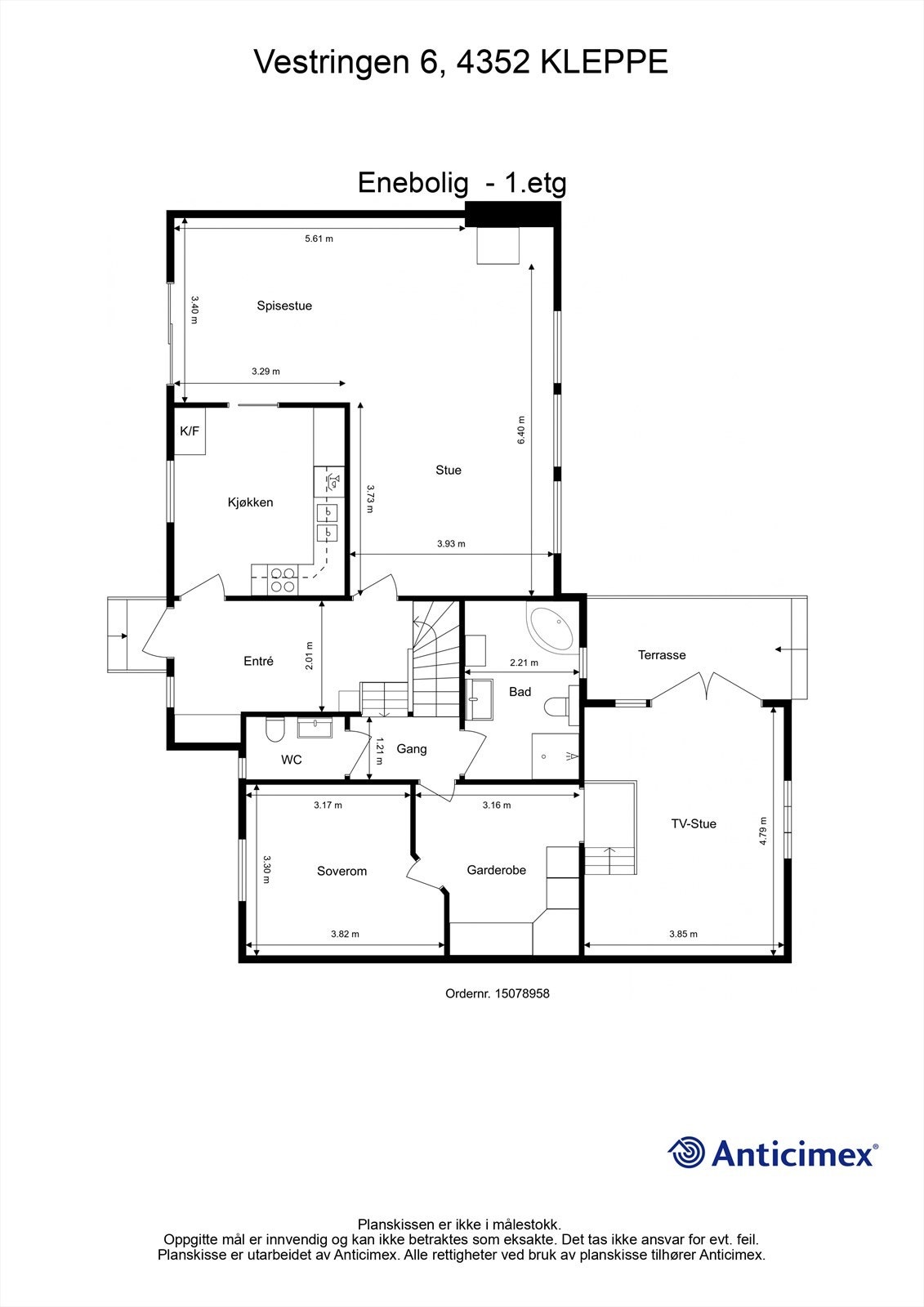 Plantegning-1 etg. Galleribilde