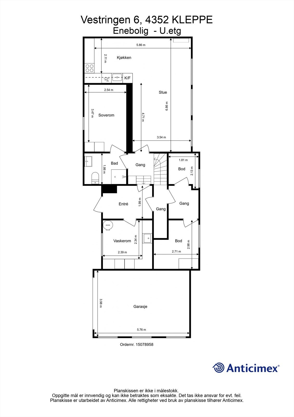 Plantegning-Underetasje. Galleribilde