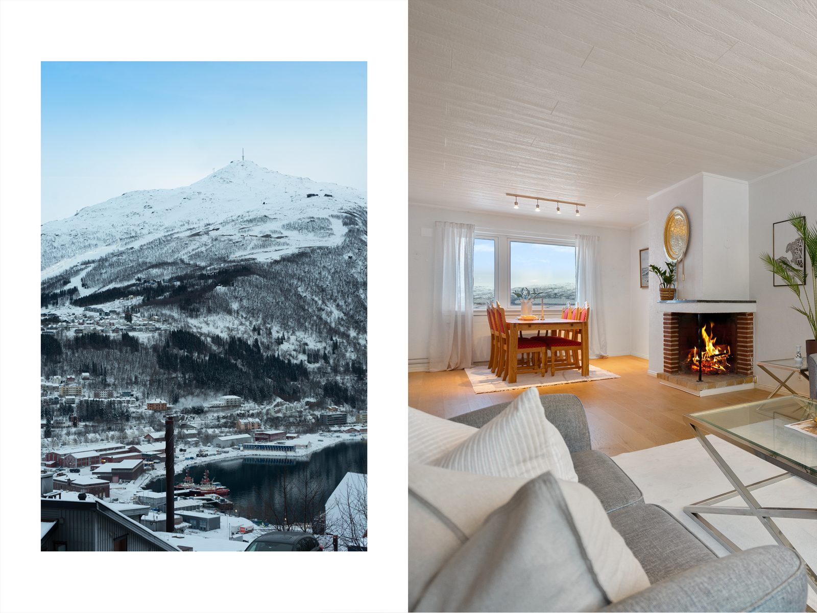 Fra leiligheten kan man nyte flott utsikt utover byen og mot Havna Galleribilde