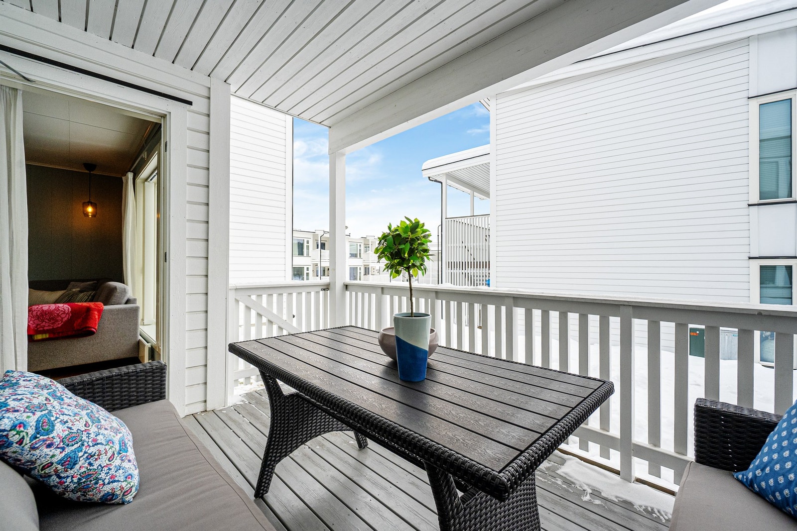 Her sitter du lunt og skjermet til, både med tanke på vær og innsyn. Galleribilde