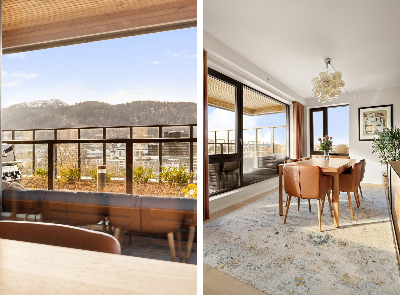 Leiligheten har store vindusflater som gir rikelig med naturlig lysinnslipp og slipper inn den vakre utsikten. Galleribilde