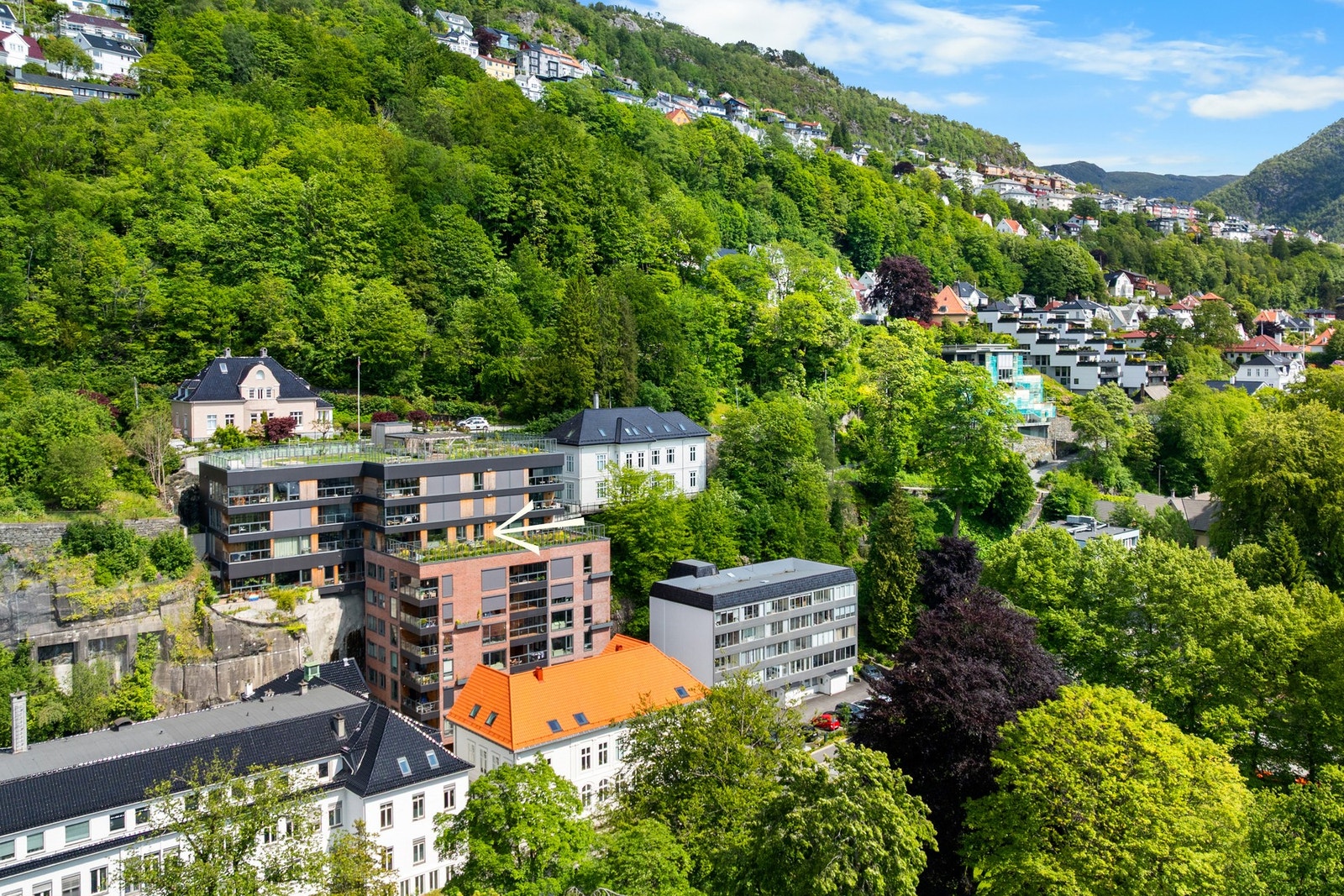 Leiligheten har en flott beliggenhet i bygget. Galleribilde