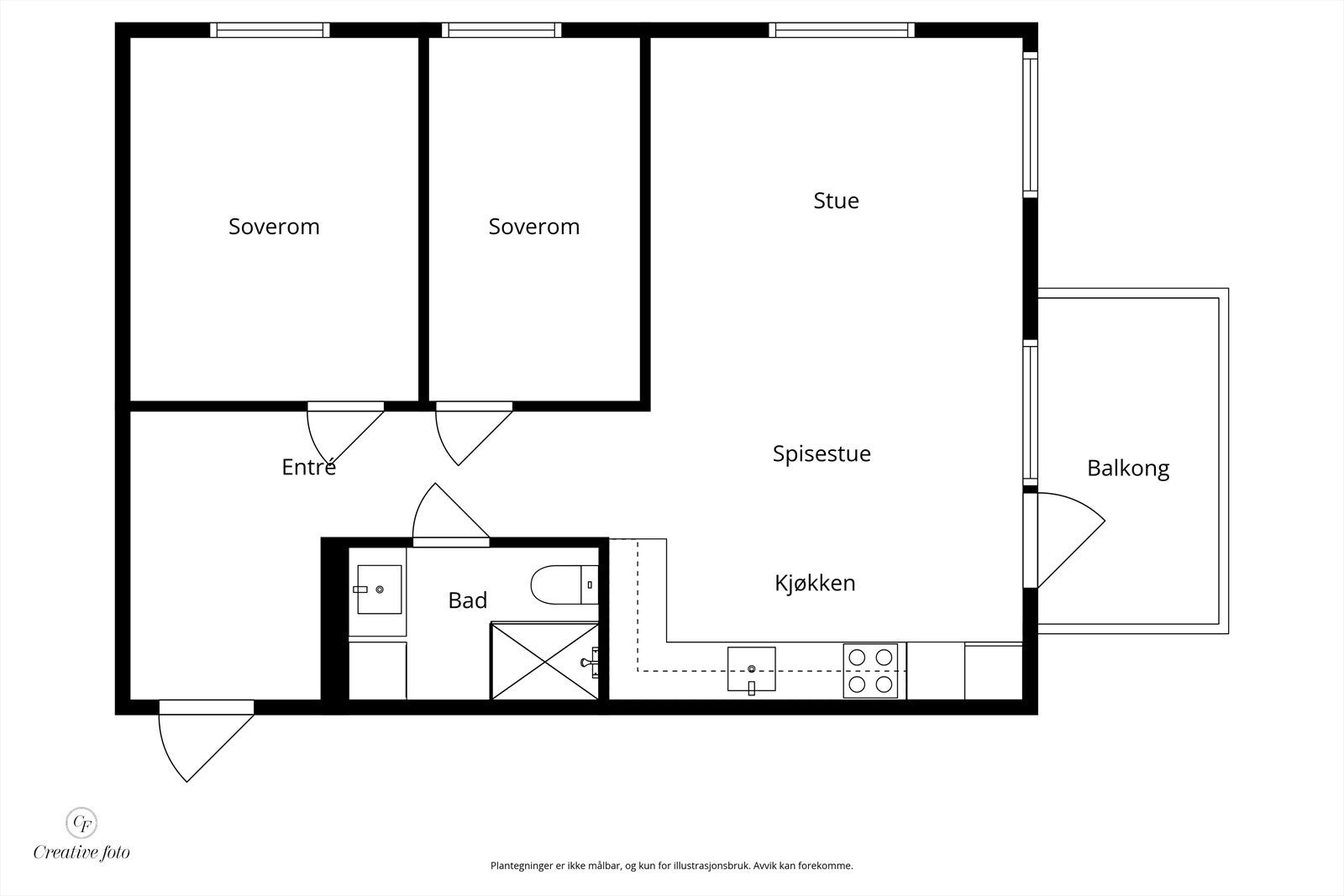 Veiledende plantegning - Ikke målbar Galleribilde
