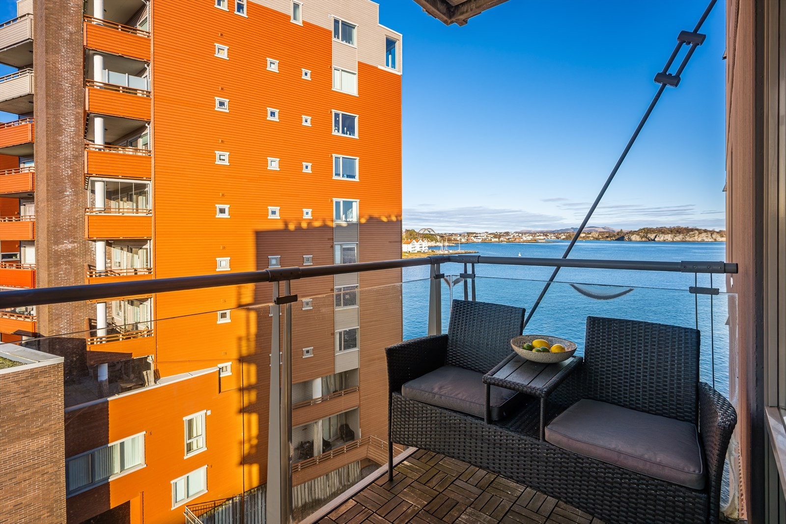 Kjekk balkong med nydelig utsikt. Galleribilde