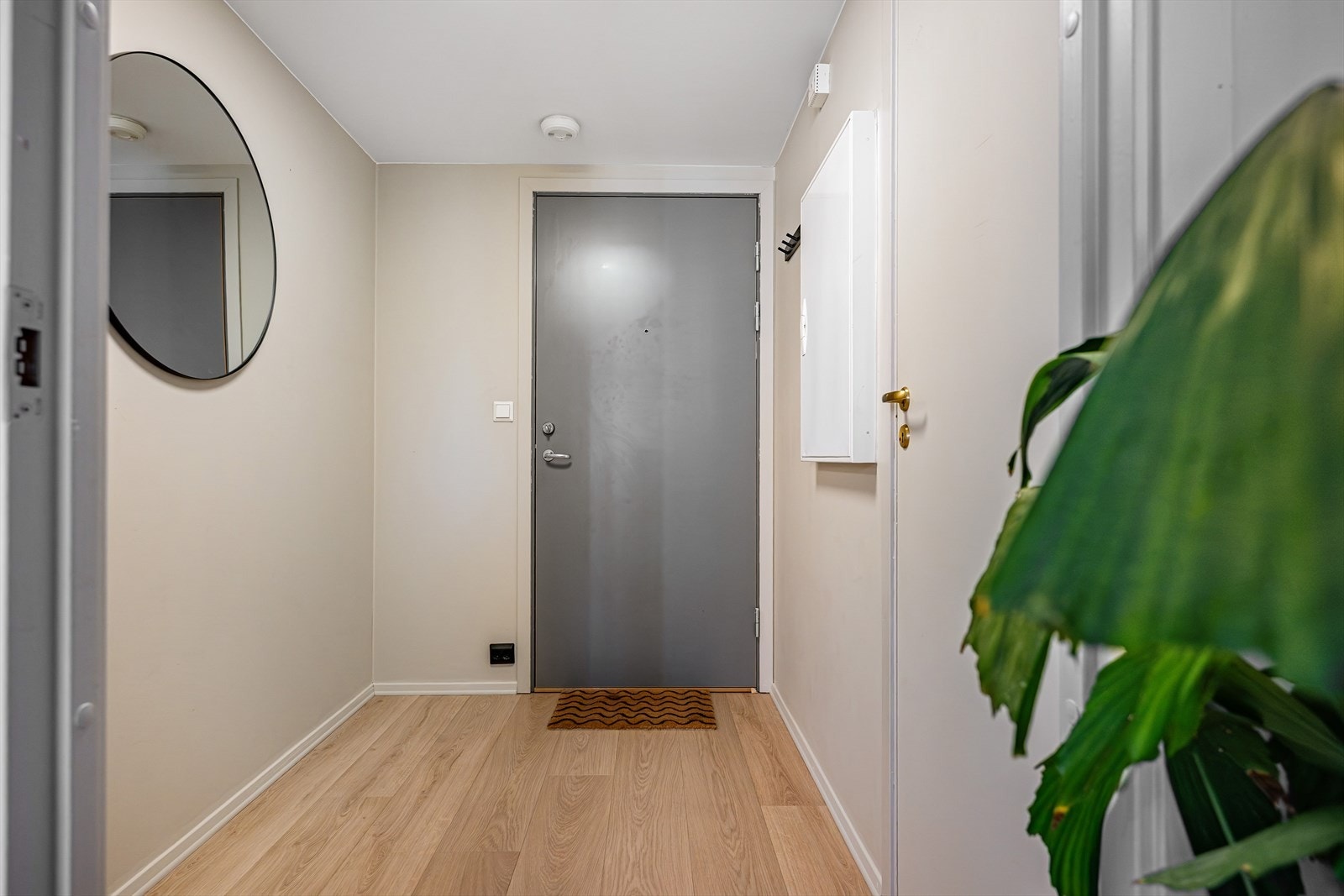 Romslig entre/gang med god plass til å henge fra seg diverse yttertøy. Galleribilde