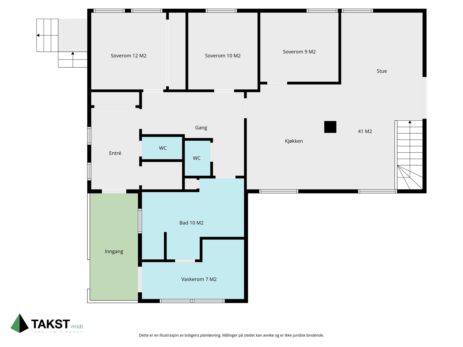Planskisse 1. etasje. Galleribilde