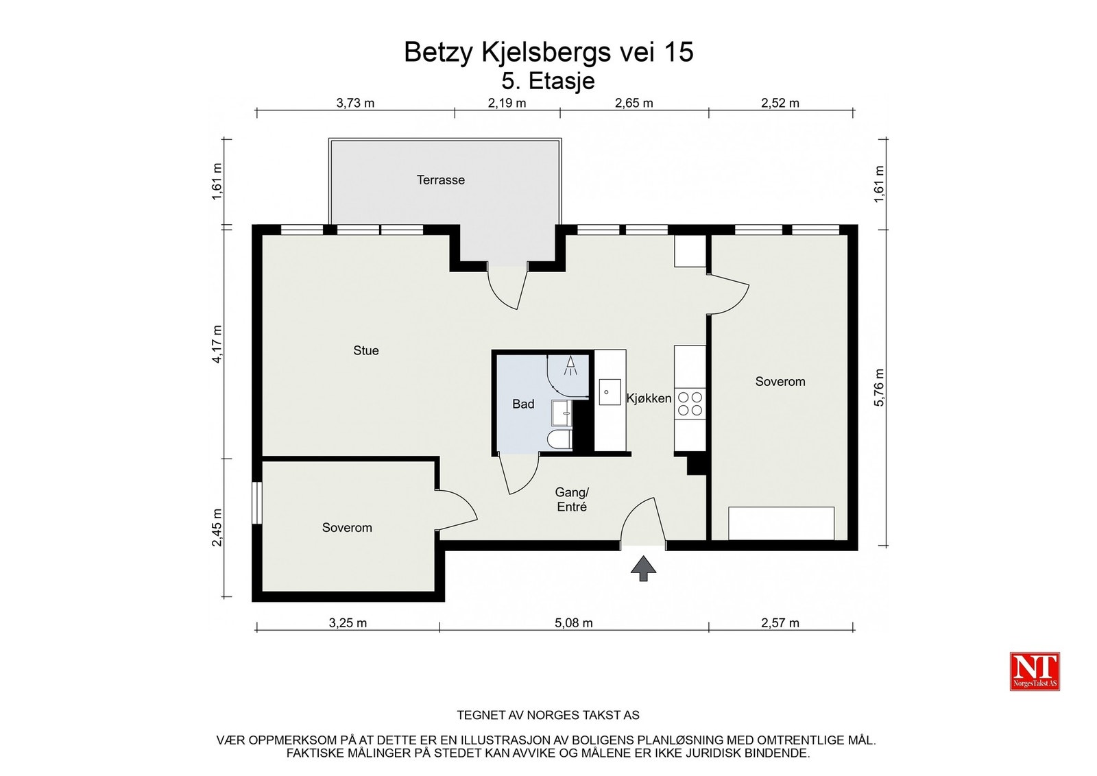 Plantegning 5. etasje Galleribilde