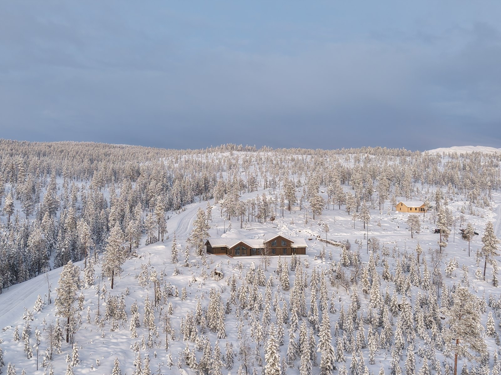 Slåttelia vinterlandskap Galleribilde