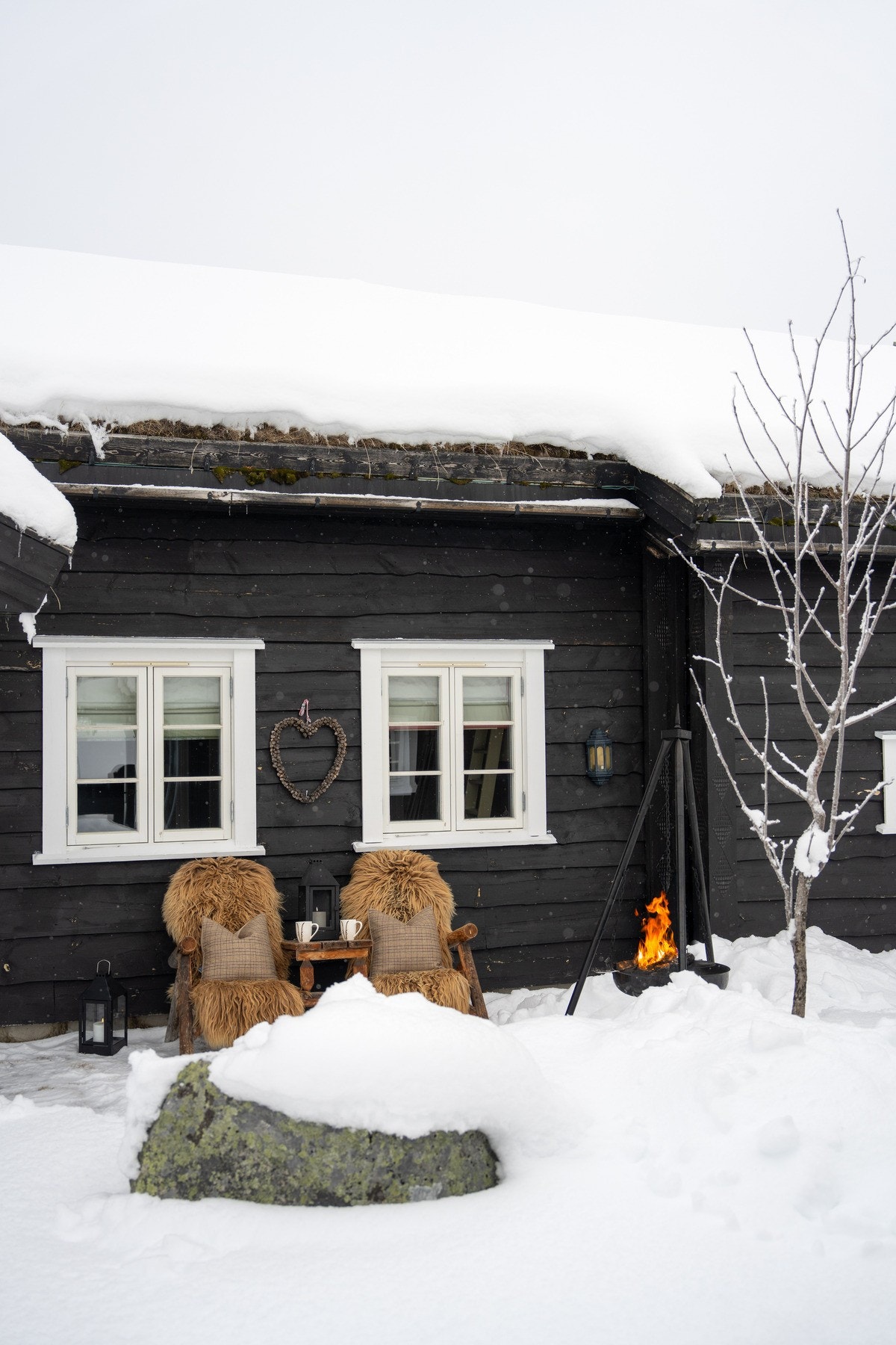 Uteplasser i flere soner gir ekte hytteturfølelse. Galleribilde