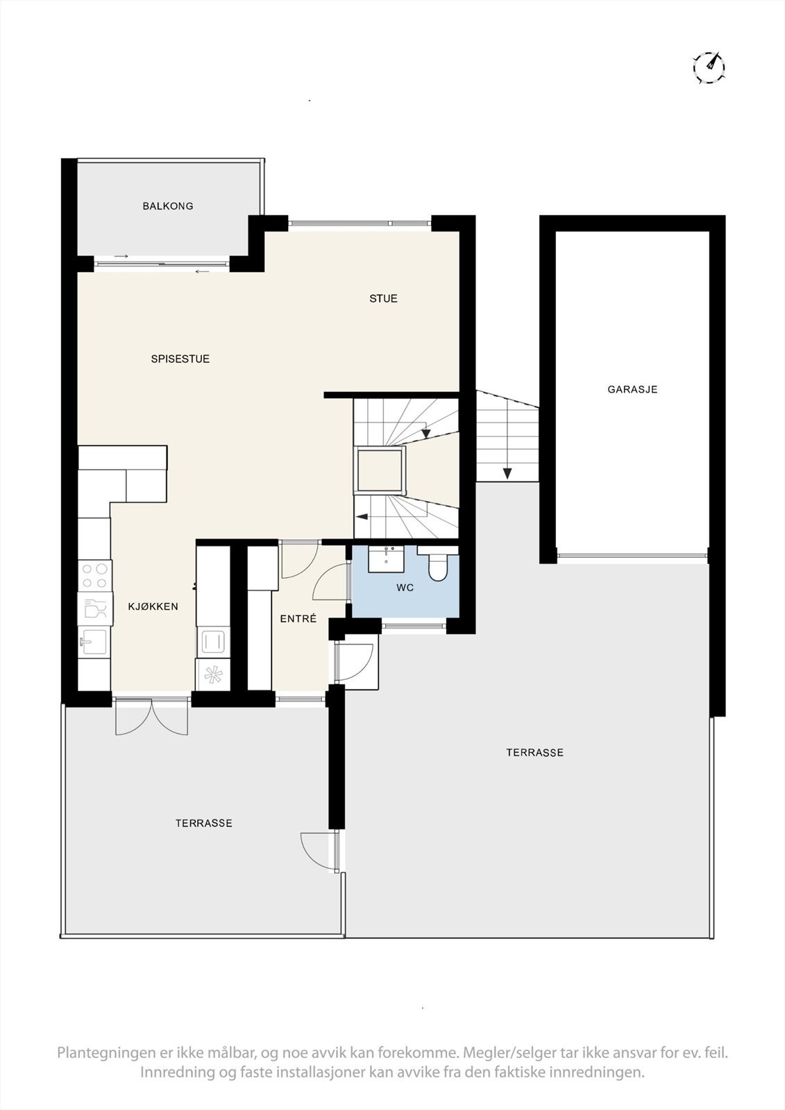 Planskisse 1. etg. Galleribilde