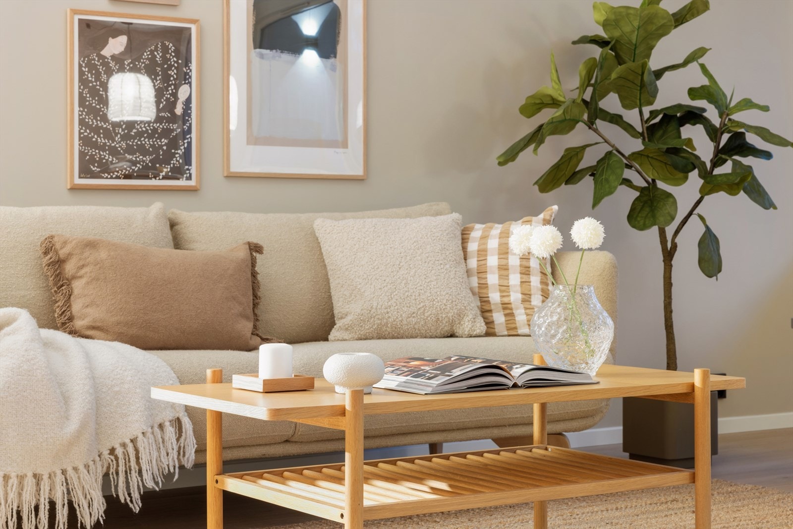 De lyse fargepalettene gir deg muligheten til å bruke fantasien med det interiøret du ønsker. Galleribilde