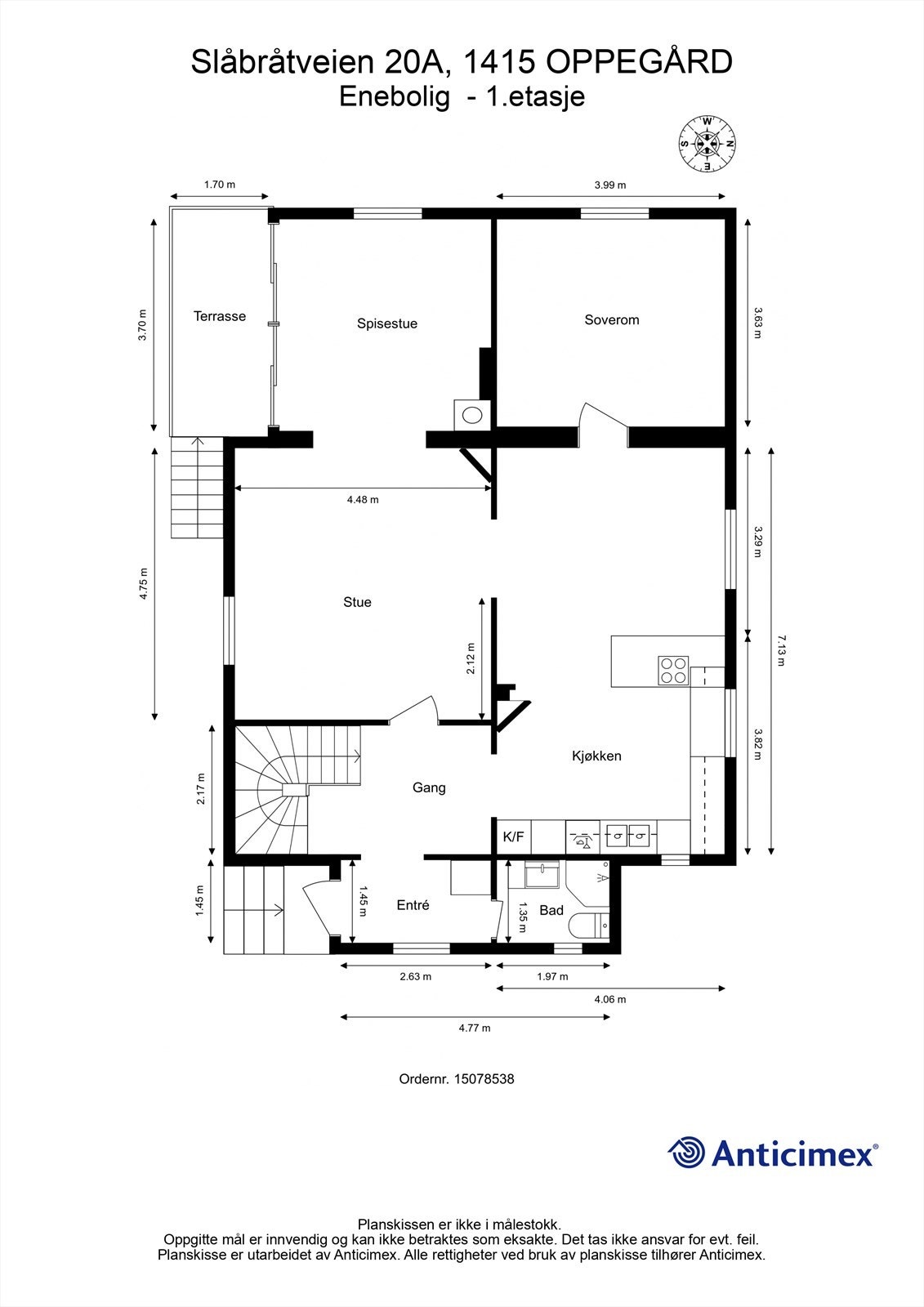 Plantegning - 1.etasje Galleribilde