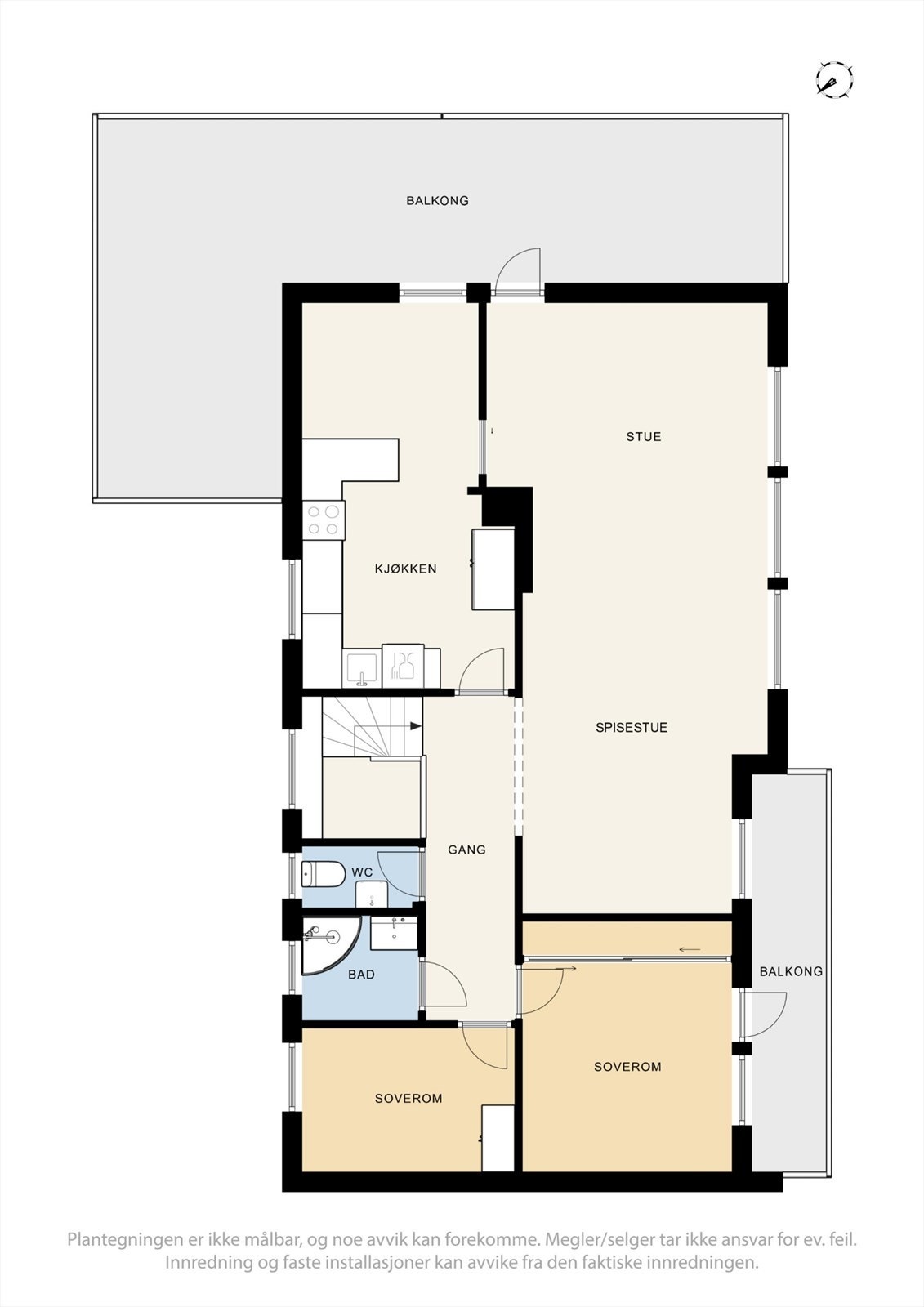 Plantegning 1.etg Galleribilde