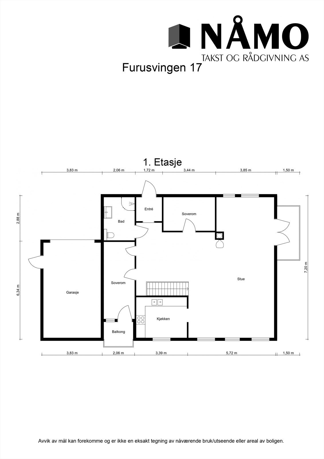 Planskisse 1. etasje. Galleribilde
