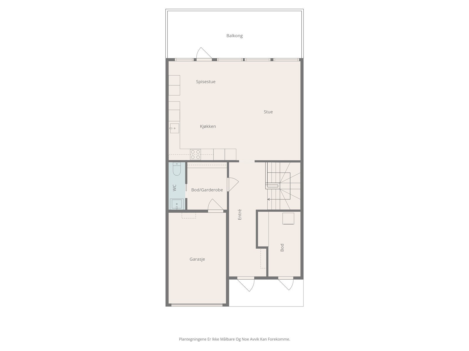 Plantegning hovedetasje. Galleribilde