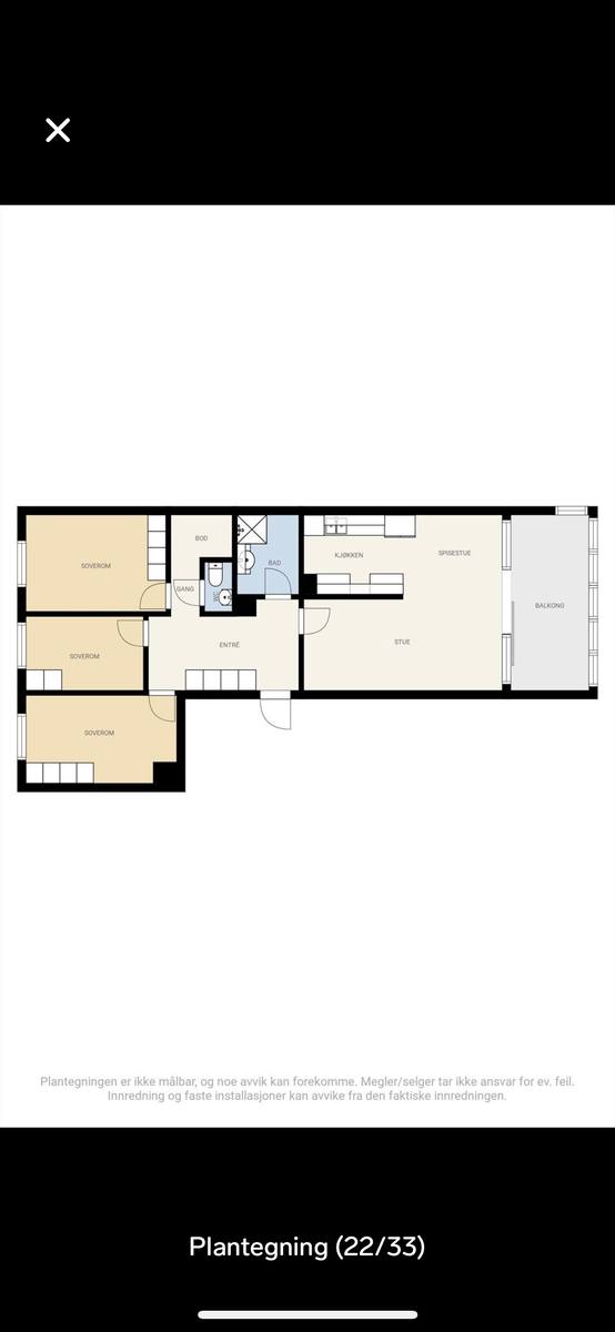 Plantegning av leiligheten Galleribilde