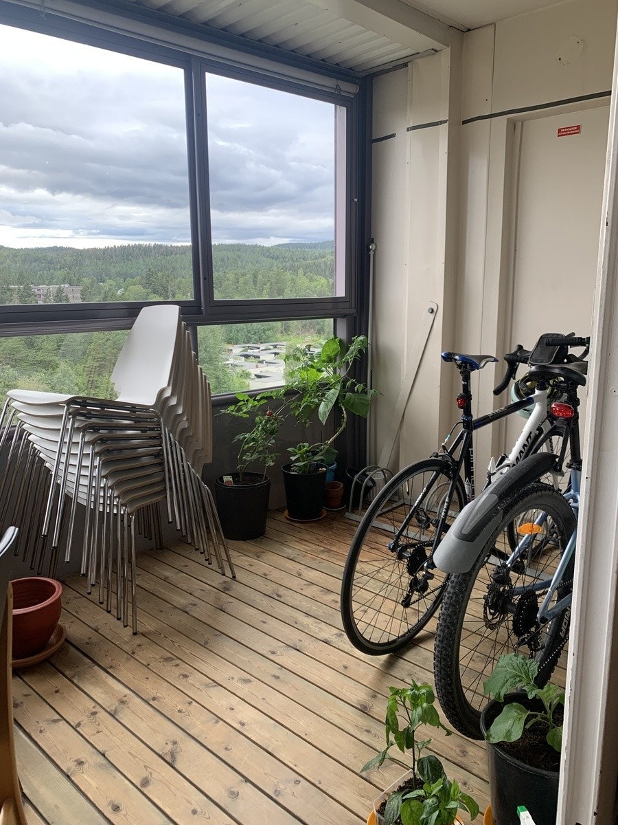 Plass til sykkelen din på balkongen Galleribilde
