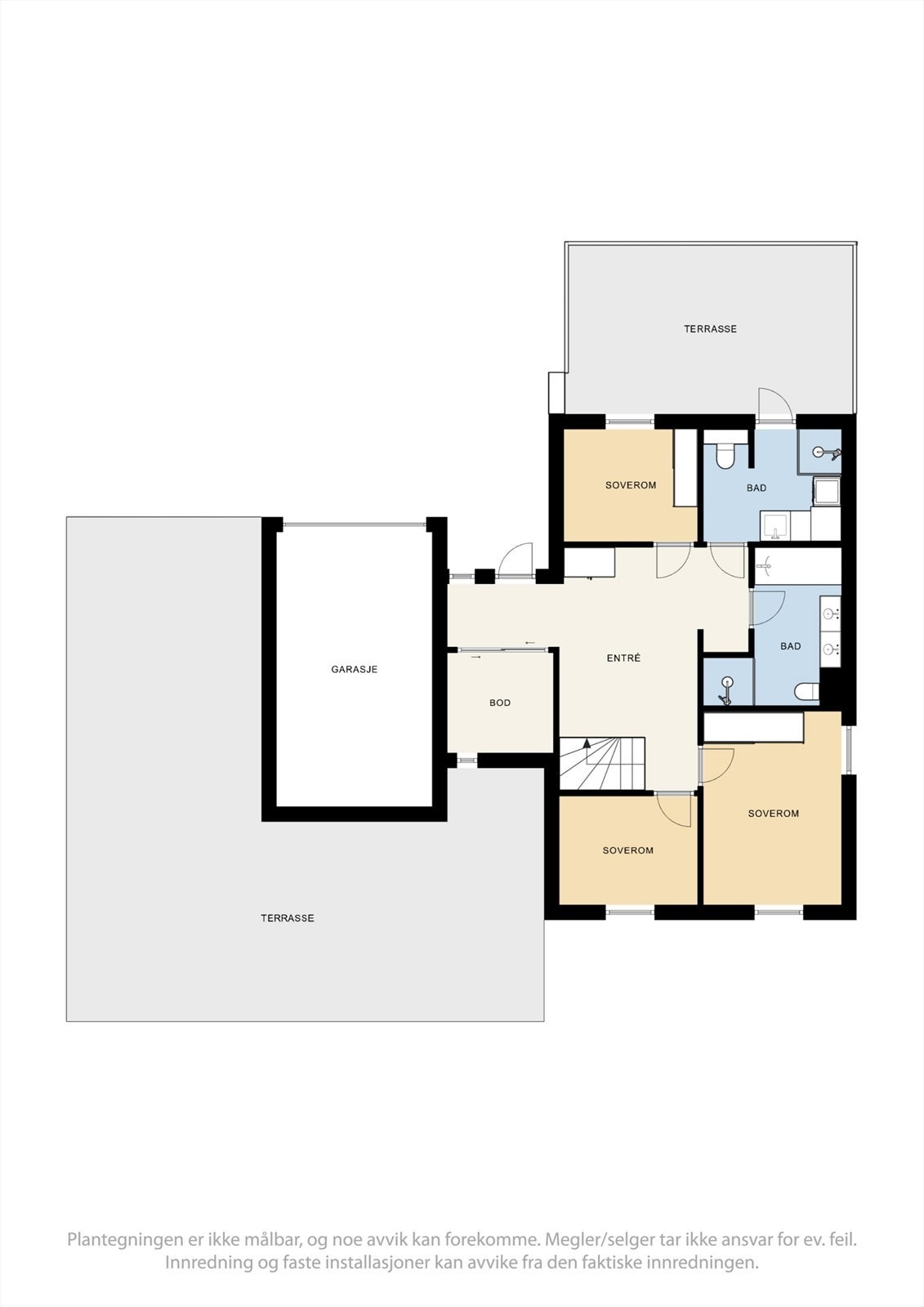 Plantegning 1. etasje Galleribilde