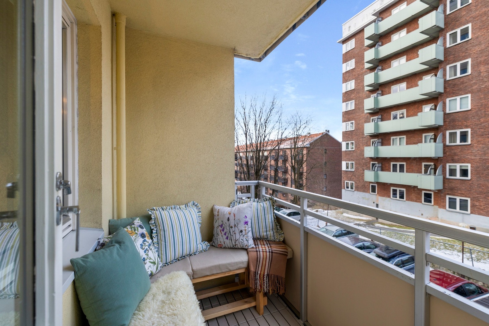 Vestvendt koselig balkong Galleribilde