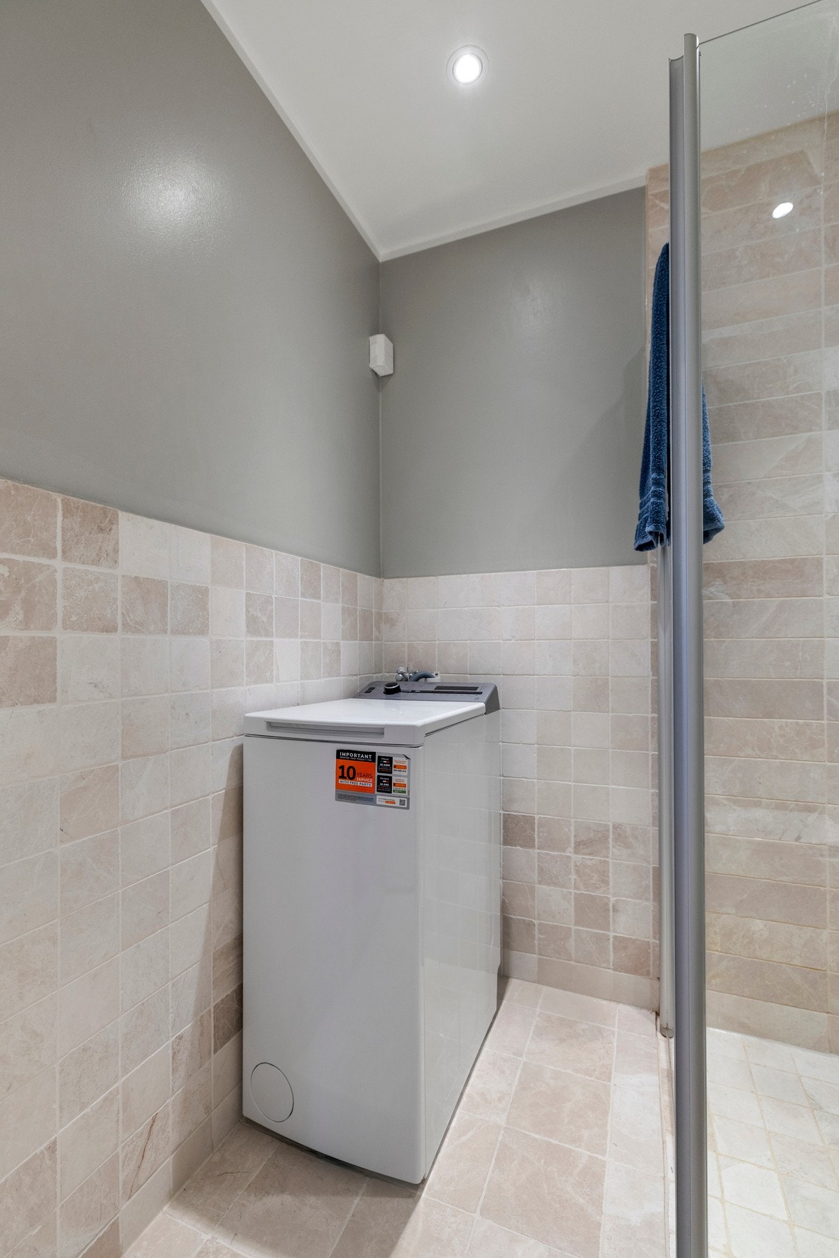 Opplegg vaskemaskin på bad Galleribilde