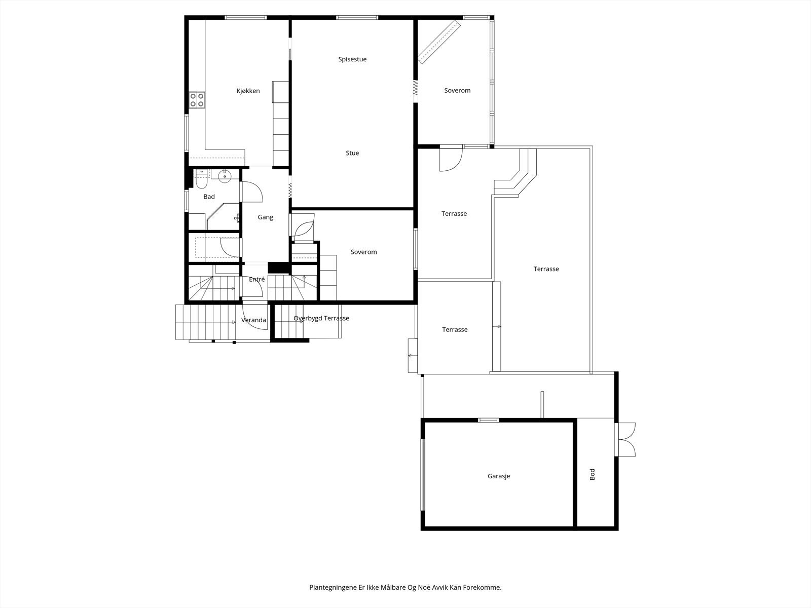 Skissert plantegning 1.etg. Galleribilde