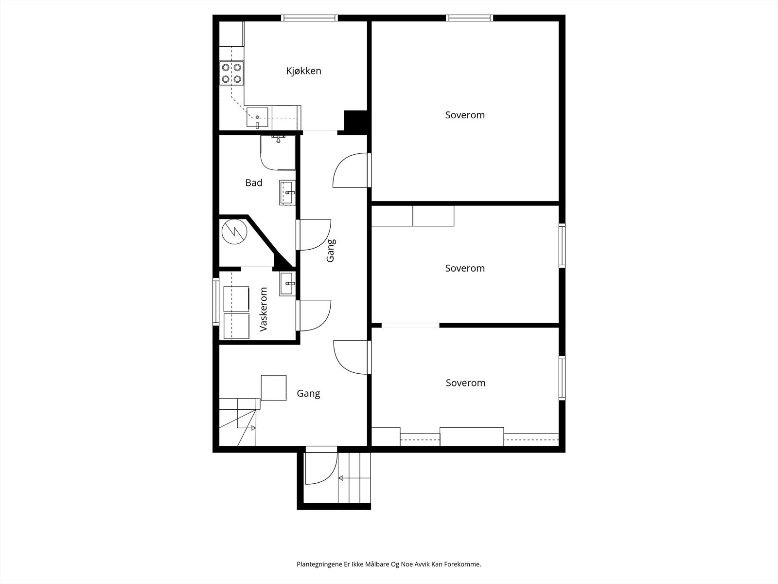 Skissert plantegning u.etg. Galleribilde