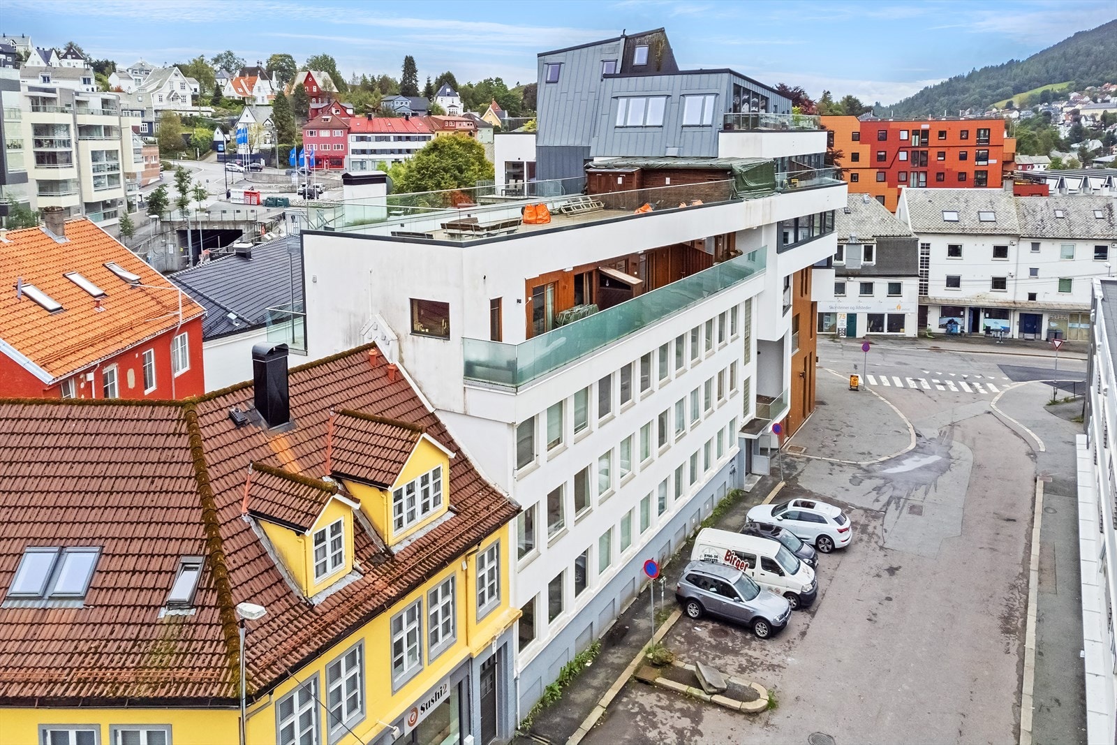 Felles takterrasse hvor det er gode solforhold. Galleribilde