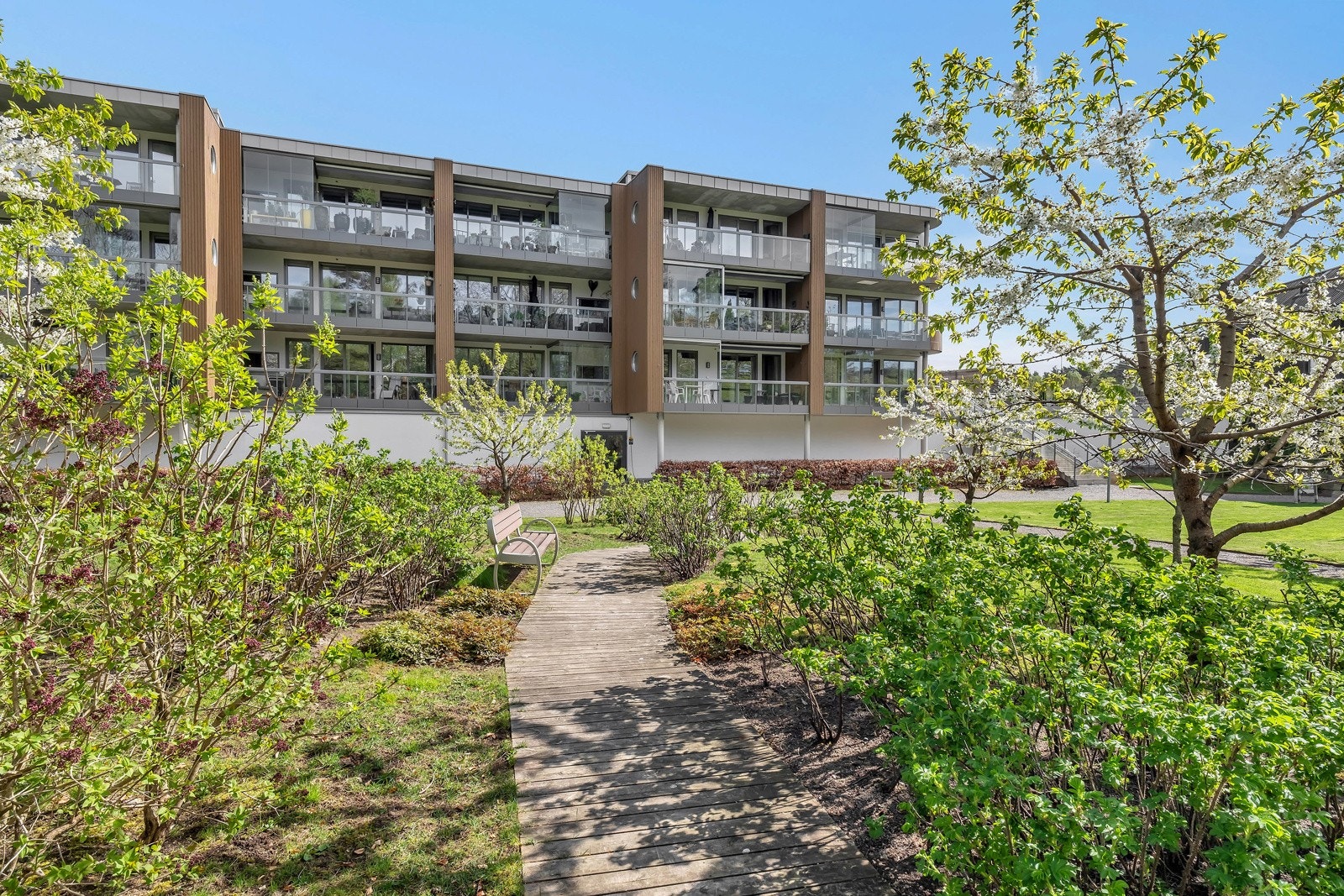 Fantastiske grøntareal til beboernes felles benyttelse. Galleribilde