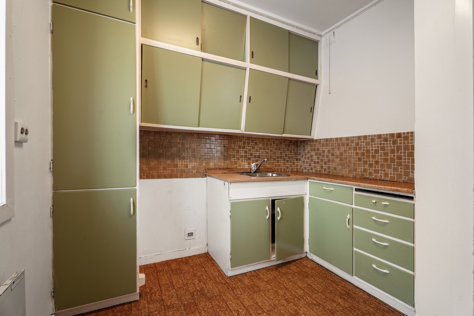 Kjøkkenet er klart for oppgradering. Galleribilde